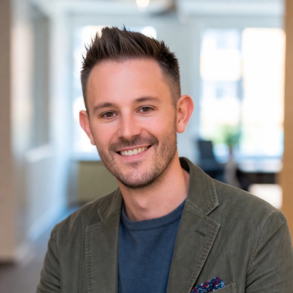 Portrait de Julien, dirigeant d'agence de communication utilisant ActiPay